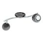 Σποτ Δίφωτη Ράγα L34xH10cm 2xGU10 2x2,8w 3000Κ 2x250lm Ατσάλι Νίκελ-Μαύρο Eglo Bimeda 31006