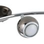 Σποτ Τετράφωτη Ράγα L64cm 4xGU10 4x2,8w 3000Κ 4x250lm Ατσάλι Νίκελ-Μαύρο Eglo Bimeda 31008