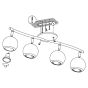 Σποτ Τετράφωτη Ράγα L64cm 4xGU10 4x2,8w 3000Κ 4x250lm Ατσάλι Νίκελ-Μαύρο Eglo Bimeda 31008
