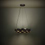 Κρεμαστό Φωτιστικό Μαύρο -Χρυσαφί D61,5xH150cm LED 3000K 4200lm Eglo Altagracia 390031