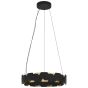Κρεμαστό Φωτιστικό Μαύρο -Χρυσαφί D61,5xH150cm LED 3000K 4200lm Eglo Altagracia 390031