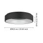 Πλαφονιέρα Οροφής Μέταλλο Μαύρο 59,5xH14cm LED 3000K 1050lm Ρυθμιζόμενη Eglo Marghera 2 390051