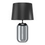 Πορτατίφ D35xH60,5cm 1xE27 Μαύρο Καπέλο Διάφανη Βάση Eglo Cuite 390063