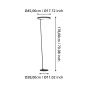 Φωτιστικό Δαπέδου Μαύρο D28-D45xH178cm Led 3000K 1600lm Ρυθμιζόμενο Eglo Caredara 390167