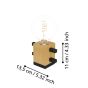 Επιτραπέζιο Φωτιστικό L13,5x13,5xH11cm 1xE27 Μέταλλο Μαύρο-Ξύλο Eglo Levantara 390193