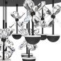 Κρεμαστό Φωτιστικό Ράγα 87cm LED 3000K 2800lm Μαύρο Eglo Pianopoli 2 390278