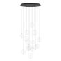 Κρεμαστό Φωτιστικό D58xH150cm LED 3000K 500lm Μαύρο Μέταλλο-Γυαλί Eglo Espardello 390333