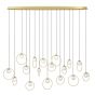 Κρεμαστό Φωτιστικό L148cm LED 3000k 5950lm Χρυσαφί-Οπάλ Γυαλί Eglo Portocolom 390348