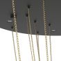 Κρεμαστό Φωτιστικό Led 3000K D58xH87,5cm Μαύρη Ροζέτα-Αλυσίδες Χρυσαφί Eglo Trepuco 390354