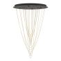 Κρεμαστό Φωτιστικό Led 3000K D58xH87,5cm Μαύρη Ροζέτα-Αλυσίδες Χρυσαφί Eglo Trepuco 390354