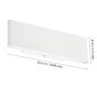 Φωτιστικό Τοίχου Αλουμίνιο Λευκό L25,5xH8cm LED 3000K 640lm Eglo Climene 39265