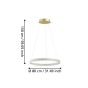 Κρεμαστό Φωτιστικό Σαμπανιζέ D80xH150cm LED 3000K 4600lm Eglo Tonarella 39313