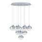 Κρεμαστό Φωτιστικό D58xH200cm LED 10x3,1w 3000K 460lm Χρώμιο-Λευκό Eglo Mioglia 39527