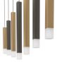 Φωτιστικό Κρεμαστό Ρυθμιζόμενο Ράγα L108xH150cm LED 3000K Μαύρο-Γκρι-Καφέ Γυαλί Σατινέ Eglo Estanterios 39906