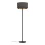 Φωτιστικό Επιδαπέδιο Ø450xΒ320xH220mm 1xE27 Ύφασμα Cappuccino-Μέταλλο Ορείχαλκος Eglo Manderline 39934