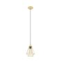 Φωτιστικό Κρεμαστό Ø175xH1300mm Vintage Μέταλλο Brushed Brass Eglo Tarbes 43681