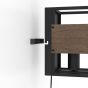 Φωτιστικό Απλίκα Επιτοίχια  L140xΑ170xH240mm 1xE27 Μέταλλο Μαύρο-Ξύλο Eglo Evesham 43806