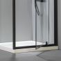 Πόρτα Ντουσιέρας Ανοιγόμενη M70xY195cm  Προφίλ Μαύρο Ματ 6 χιλ. Κρύσταλλο Clean Glass Devon Flow Pivot  PF70C-400