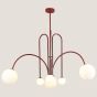ARTE ILLUMINA ΦΩΤΙΣΤΙΚΟ ΚΡΕΜΑΣΤΟ 6XG9W 100X85 ΚΟΚΚΙΝΟ Eurolamp 144-20007