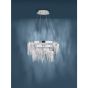 Φωτιστικό Κρεμαστό Ø610xH1500 mm Led 45w 6700lm Dimmable Χρωμέ -Διάφανα Κρύσταλλα Eglo Antelao 39281