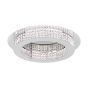 Φωτιστικό Πλαφόν Οροφής Ø70xH12,55cm 14x3,14 watt 5320lm Warm White Dimmable Χρωμέ-Διάφανα Κρύσταλλα Eglo Principe 39402