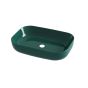 Νιπτήρας Πορσελάνη Επιτραπέζιος 60x42xY14 cm Olympia Metamorfosis Green Glossy Orabella 60111