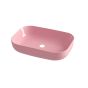 Νιπτήρας Πορσελάνη Επιτραπέζιος 60x42xY14 cm Olympia Metamorfosis 42600 Rosa Lucido Orabella 60112