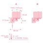 Baby Jungle Pink απλίκα τοίχου διπλού τοιχώματος Ango 63119 S