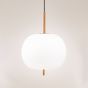 Φωτιστικό Κρεμαστό Ø30 εκ. Led 18w 3000K 1329lm Μέταλλο Βουρτσιστό Χρυσό-Γυαλί Λευκό Perenz Cirro 6668 B LC