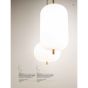 Φωτιστικό Κρεμαστό Ø30 εκ. Led 18w 3000K 1329lm Μέταλλο Βουρτσιστό Χρυσό-Γυαλί Λευκό Perenz Cirro 6668 B LC