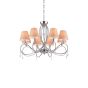 E002-8 LAKI PENDANT LAMP CHROME & WHITE SHADE 1Z2 HOMELIGHTING 77-3666