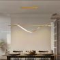 Φωτιστικό Κρεμαστό Αλουμίνιο Χρυσαφί 100x20cm Led 23w 3CCT 3000-4000-6500Κ SE LED 100 ONDAS PENDANT GOLD HOMELIGHTING 77-50451
