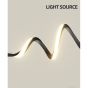 Φωτιστικό Κρεμαστό Led 100x20x18cm 18w 3CCT 3000-4000-6500K Αλουμίνιο Μαύρο Ματ Homelighting Palms 77-50456
