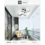 Φωτιστικό Οροφής 25x11x25cm Αλουμίνιο Νίκελ Led 22w 3CCT 3000-4000-6500K Homelighting Sierra 77-50471