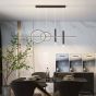 Φωτιστικό Κρεμαστό Μαύρο Led 36w 3CCT 3000-4000-6500Κ SE LED 100 AIDA BLACK PENDANT HOMELIGHTING 77-50491