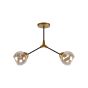 KQ 51454/2 CONELLY BLACK, BRASS AND HONEY PENDANT Ζ3 HOMELIGHTING 77-8104