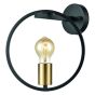 KQ 9016-1W HOOP WALL LAMP BLACK & BRUSHED BRASS HOMELIGHTING 77-8175