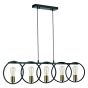 KQ 9016-5 HOOP PENDANT BLACK & BRUSHED BRASS HOMELIGHTING 77-8176