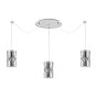 KQ S0616-3 TWIST SMOKEY PENDANT GLASS HOMELIGHTING 77-8182