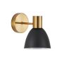 SE21-GM-16-MS2 ADEPT GOLD MATT WALL LAMP BLACK METAL SHADE+ HOMELIGHTING 77-8308