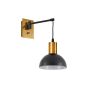 SE21-GM-9-MS3 ADEPT WALL LAMP Gold Matt and Black Metal Wall Lamp Black Metal Shade+ HOMELIGHTING 77-8361