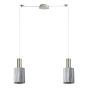 SE21-NM-4-GL1-NM2 ADEPT TUBE Nickel Matt Pendant Smoked Glass+ HOMELIGHTING 77-8395