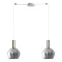 SE21-NM-4-GL2-NM2 ADEPT TUBE Nickel Matt Pendant Smoked Glass+ HOMELIGHTING 77-8402