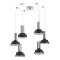 SE21-NM-4-NM6-MS3 ADEPT TUBE Nickel Matt Pendant Black Metal Shade+ HOMELIGHTING 77-8464