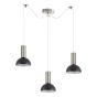 SE21-NM-4-NM3-MS3 ADEPT TUBE Nickel Matt Pendant Black Metal Shade+ HOMELIGHTING 77-8465