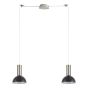 SE21-NM-4-NM2-MS3 ADEPT TUBE Nickel Matt Pendant Black Metal Shade+ HOMELIGHTING 77-8466