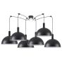 SE21-BL-4-BL6-MS40 ADEPT TUBE Black Metal Shade Pendant+ HOMELIGHTING 77-8498