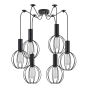 SE21-BL-4-BL6-GR2 ADEPT TUBE Black Pendant Black Metal Grid+ HOMELIGHTING 77-8534