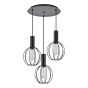 SE21-BL-4-3BL-GR2 ADEPT TUBE Black Pendant Black Metal Grid+ HOMELIGHTING 77-8537
