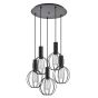 SE21-BL-4-5BL-GR2 ADEPT TUBE Black Pendant Black Metal Grid+ HOMELIGHTING 77-8538